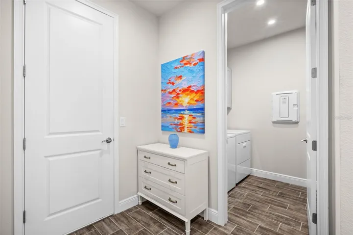 Hallway to garage/laundry room