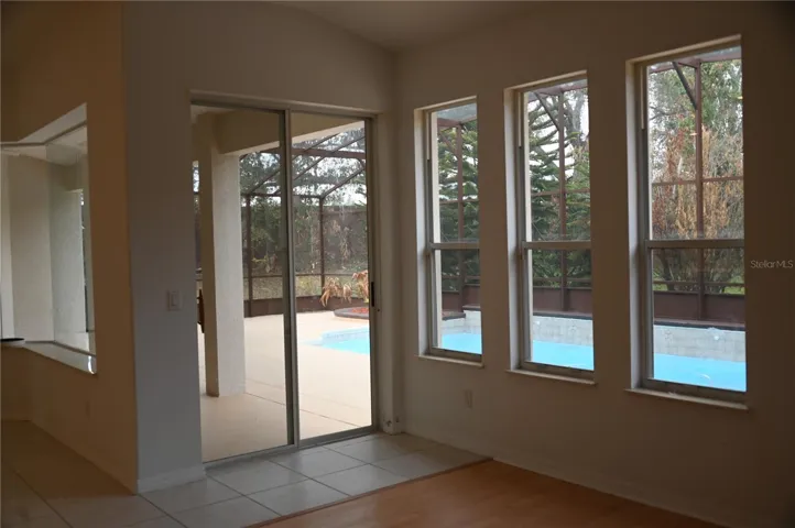 Living room access to the pool area