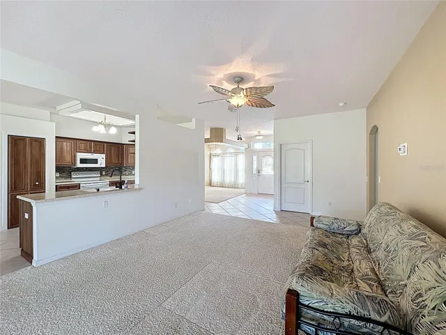 View to entry way from Family room