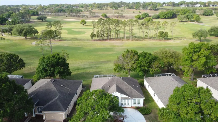 Back view of golf course