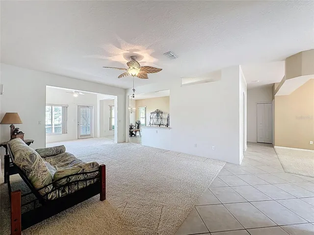 Family  room opens to kitchen and florida room