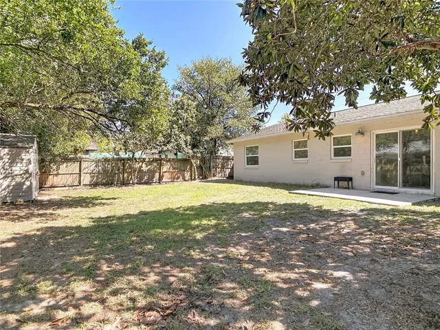 Fully fenced backyard