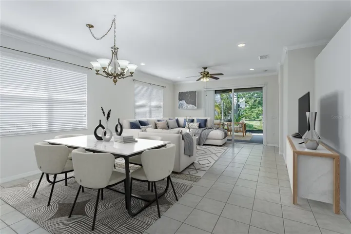 virtual staged Dining room