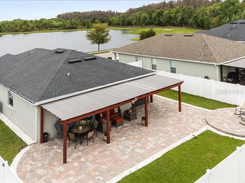 Aerial back view
