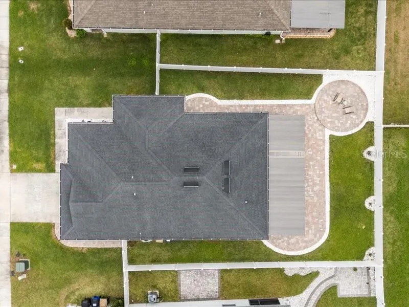 Aerial roof view