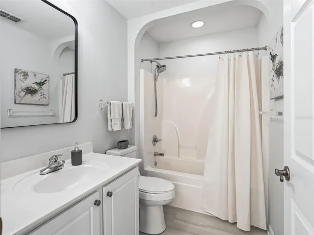 Guest Bathroom w/New Mirror & New LVP Flooring