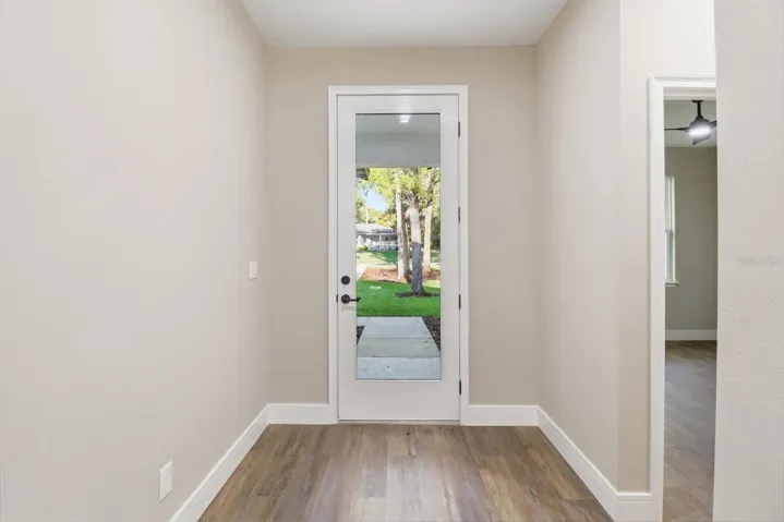 Looking out front door