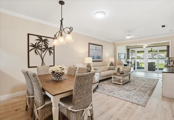 open area for dining room and living room
