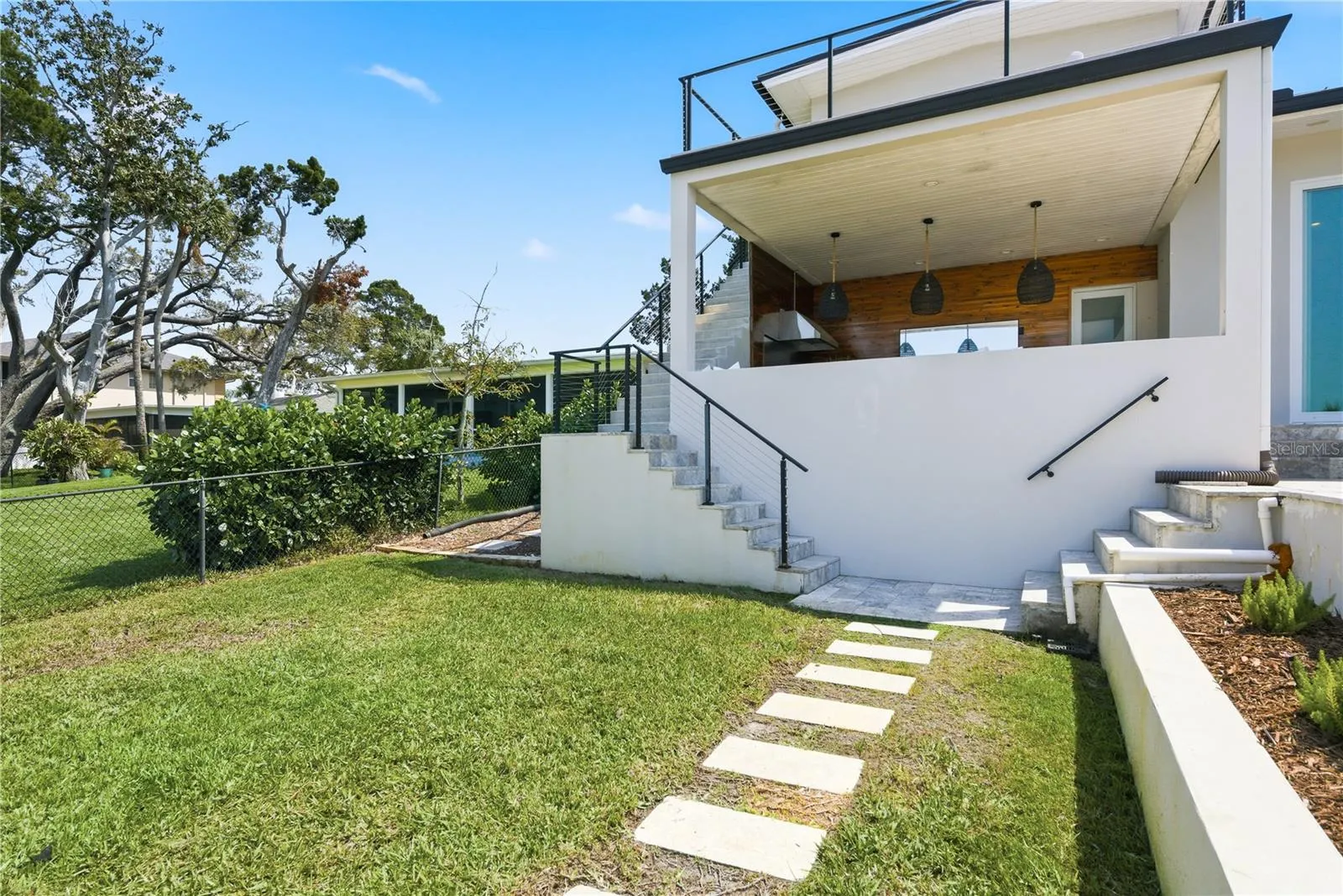 Stairway to Backyard from Cabana