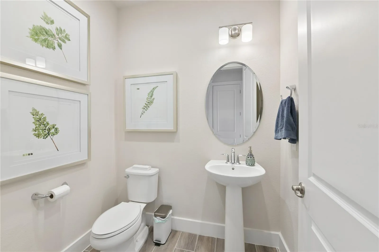 Powder bath hangs off the main living room for easy access