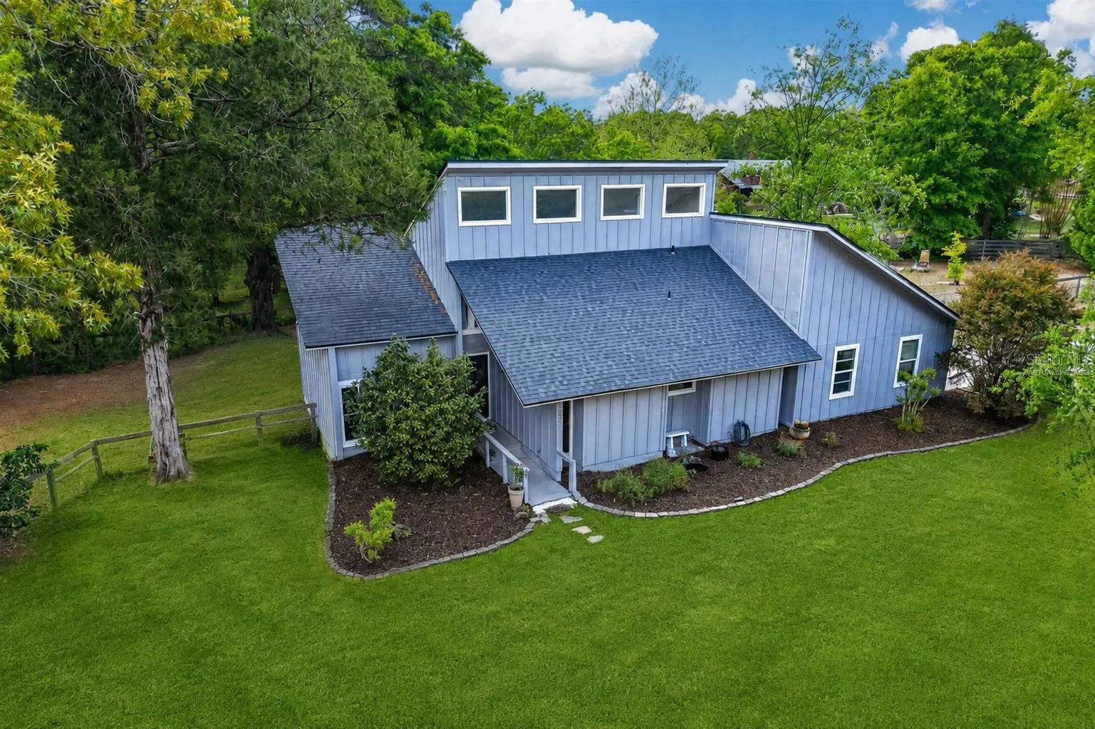 Virtually staged to show with shed removed