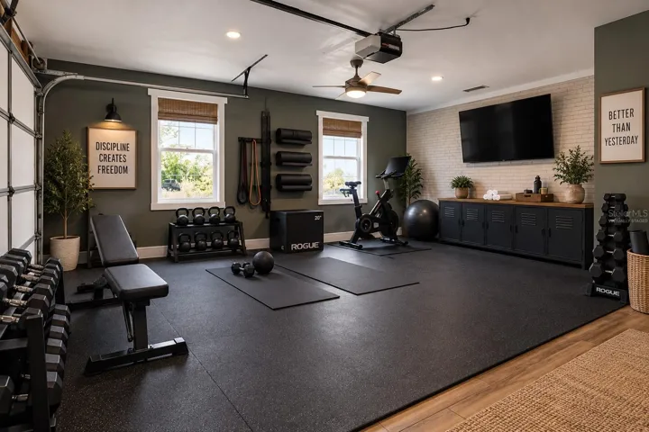 Virtually staged garage