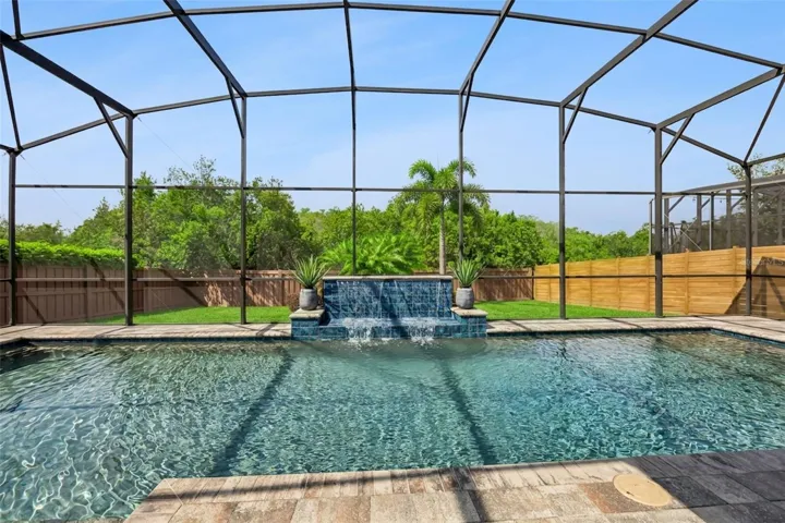 Pool with Spa and Water Features