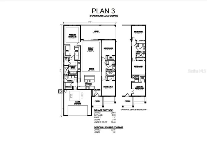 Floorplan 3bd/2baActual garage on right side facing