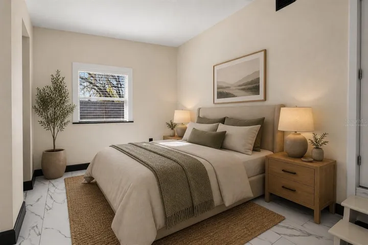 Virtually staged Bedroom 3