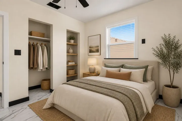 Virtually staged Bedroom 2