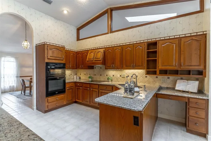 Kitchen has Ample Cabinets