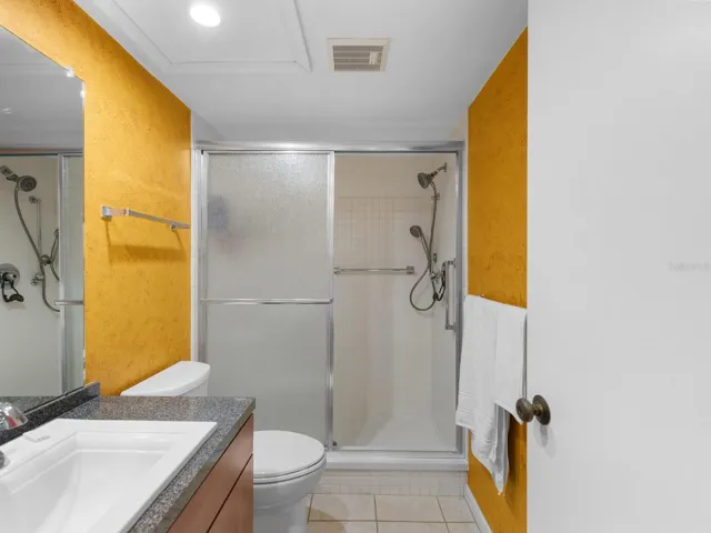 Guest hall bath with step in shower