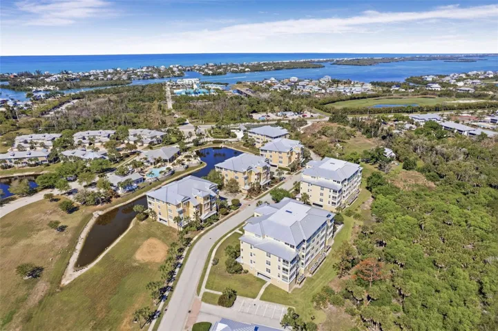Arial View with the Gulf