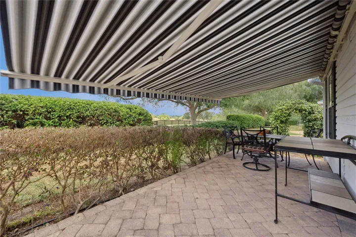 Patio with Awning extended out
