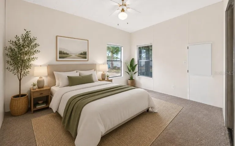 Bedroom Virtually statged
