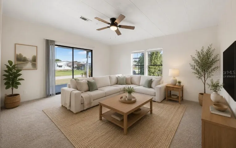Living room- virtually staged