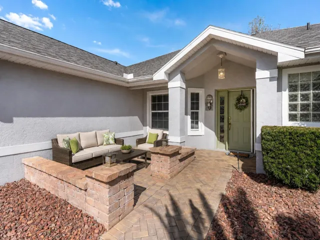 Virtually Staged-Front paver drive leads you to front entry