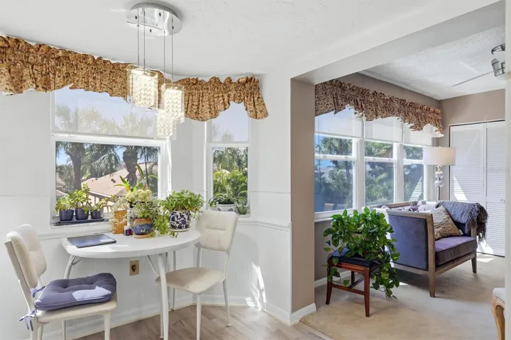 Breakfast nook looking into extended living room