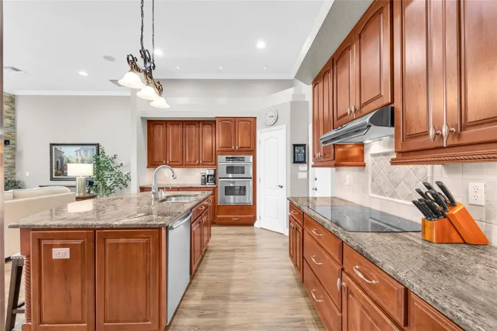 Kitchen with large island made for a chef!