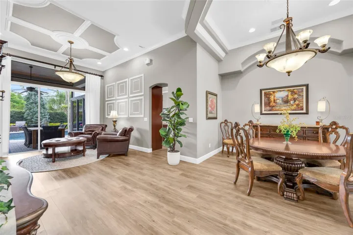 Formal dining open concept to living room