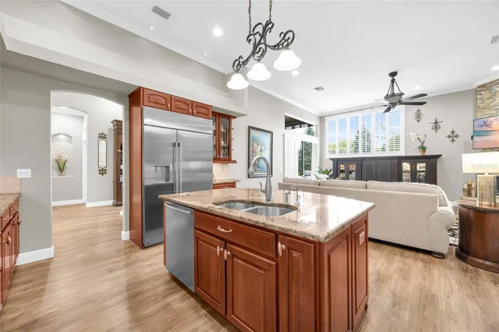 Open concept to family room