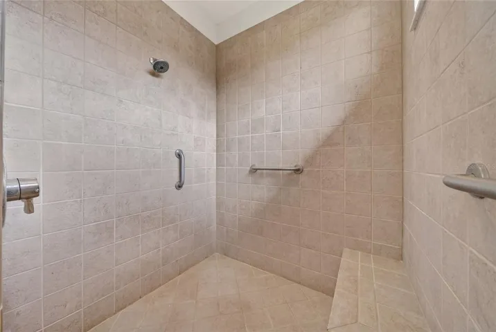 Primary bathroom with large walk in shower