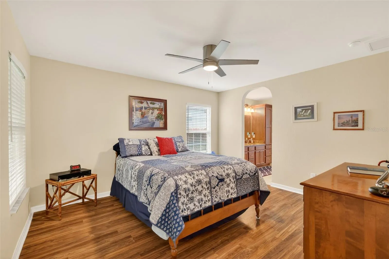 Master bedroom to the bathroom