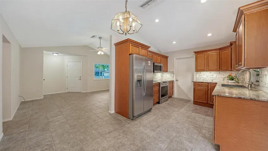 Updated kitchen with granite counters