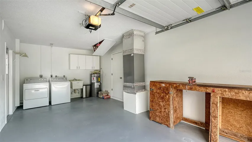 Newly painted garage