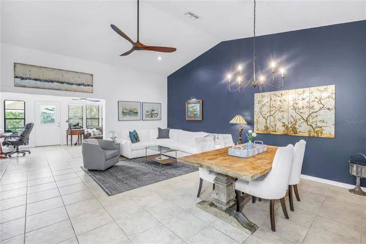 Designer Style Vaulted Ceilings and Bold Accent Wall; Wide Open Spaces, Lots of Light