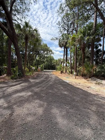 Long driveway to home