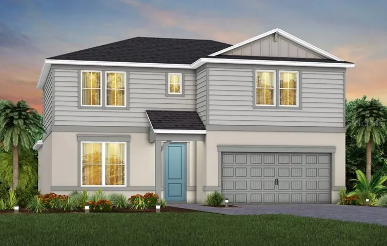 Exterior Design. Artistic rendering for this new construction home. Pictures are for illustrative purposes only. Elevations, colors and options may vary.