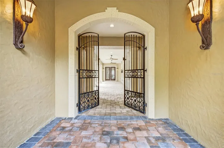 Cask Iron door entry way