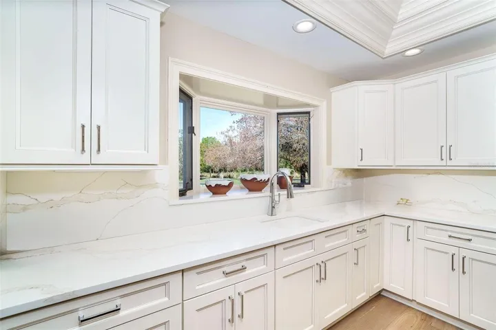 Expansive counter space and abundant cabinetry