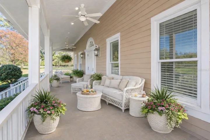 Large, welcoming front porch