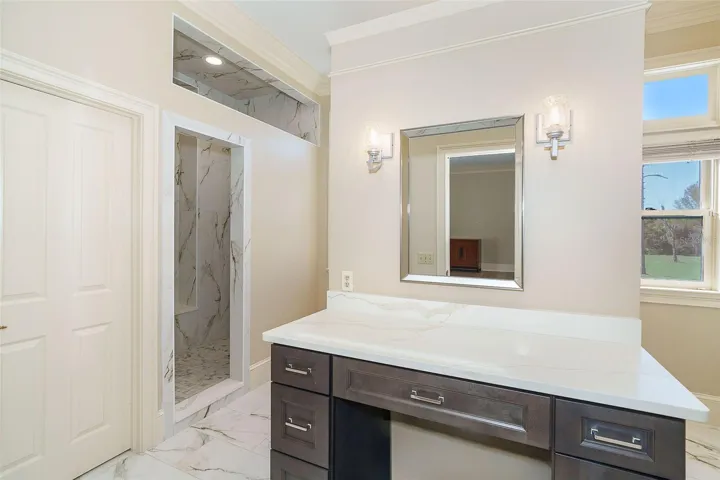 expansive primary bathroom