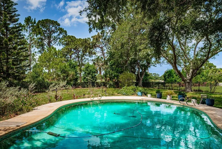 Large pool and deck