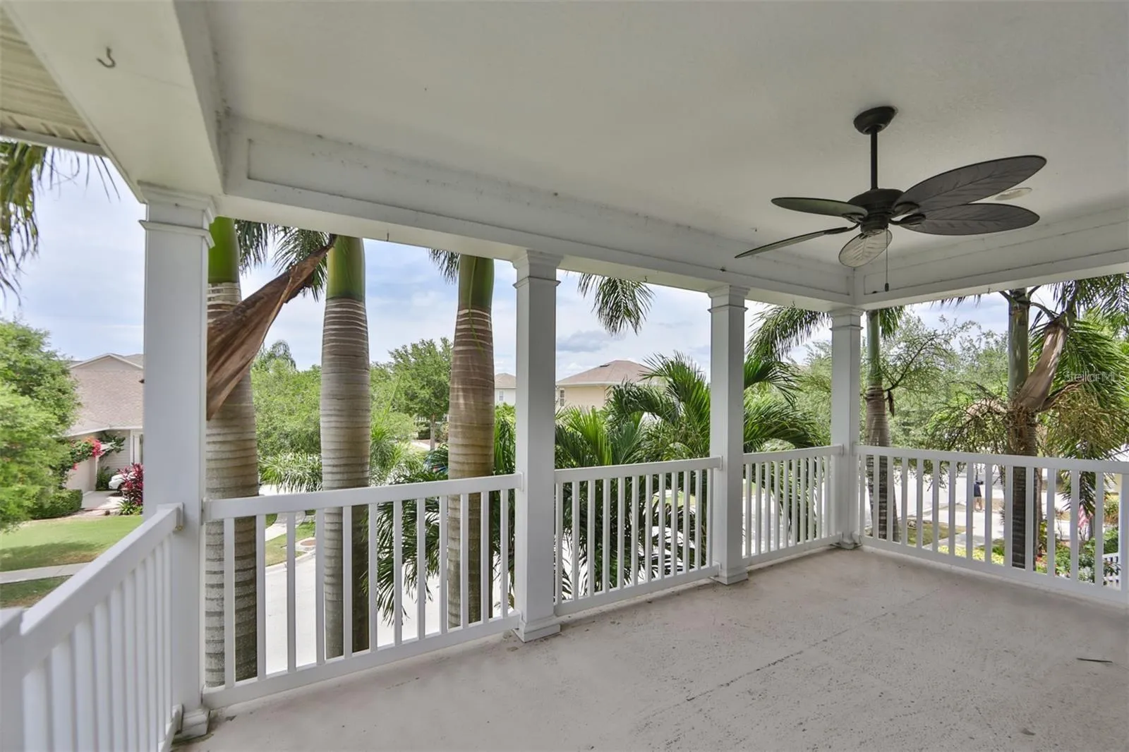 Covered second story balcony perfect for watching sunsets.