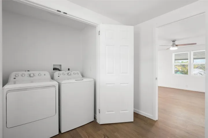 Washer and dryer in utility closet