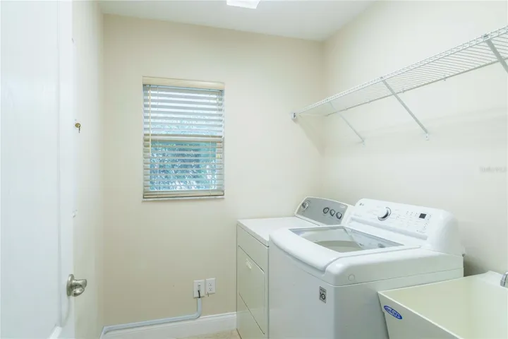 Laundry room with laundry tub
