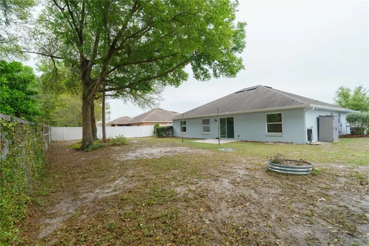 Large backyard