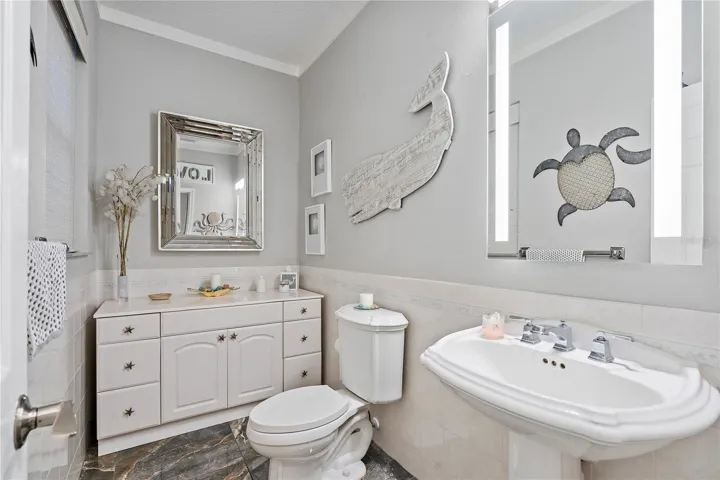 Guest half bath on first floor