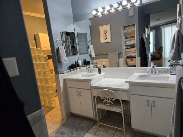 Primary Bath with Raised double vanities