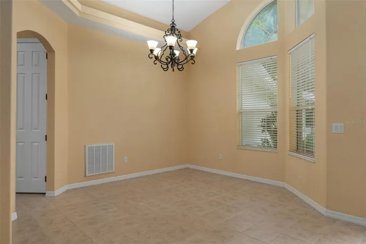 Dining Room with a Gorgeous Chandelier